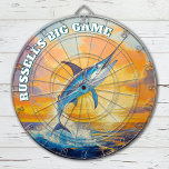 Modern Sport Fisherman Marlin Dartboard<br><div class="desc">Personalise this sport fisherman Dartboard with your name. Makes a great gift for a fisherman. Designed for you by Blackberry Boulevard.</div>
