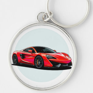 Modern Sports Car Key Ring