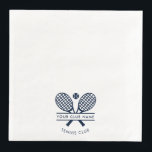 Modern Sports Club Name Tennis Team Napkin<br><div class="desc">Easily customise this Paper Dinner Napkins by adding your club or society name by clicking the "Personalise" button. Perfect for any club, business, or school society. Order as many or as fewer as required. There's no setup fee and no order limit quantity required. The colour palette is fully customisable, ensuring...</div>