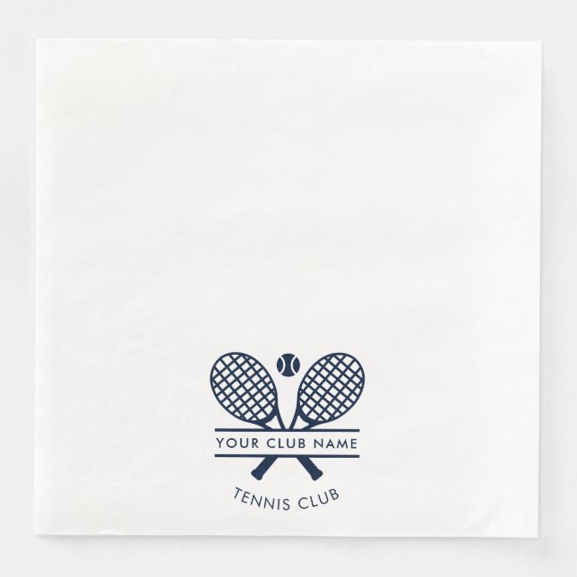 Modern Sports Club Name Tennis Team Napkin (Front)