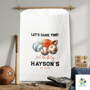 Modern Sports Kids 2nd Birthday party Favour Bags