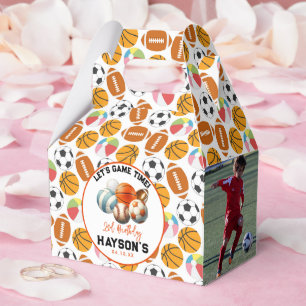 Modern Sports Kids 2nd Birthday party Favour Box