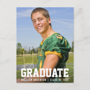 Modern Sporty Graduation Party Invitation Photo