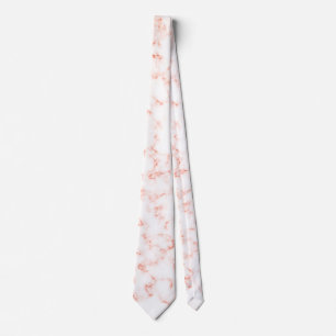 Modern Spotted Orange Marble Stone Tie
