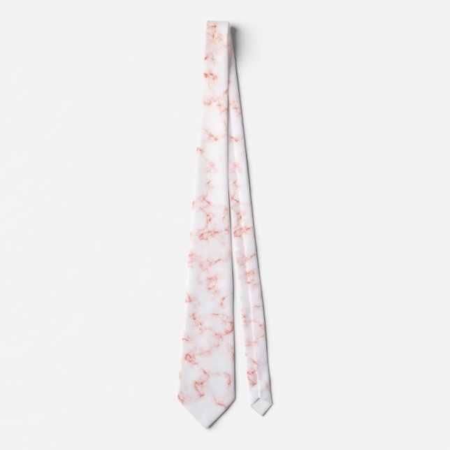 Modern Spotted Orange Marble Stone Tie (Front)