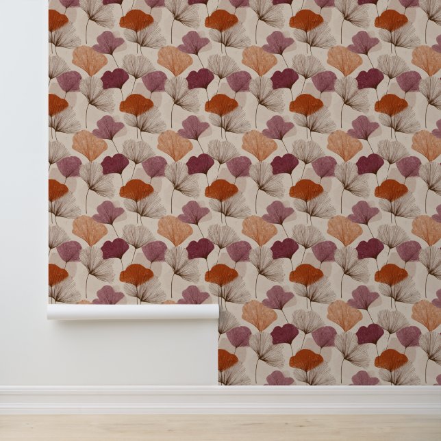 Modern Spring Botanical Floral Wallpaper (Application)