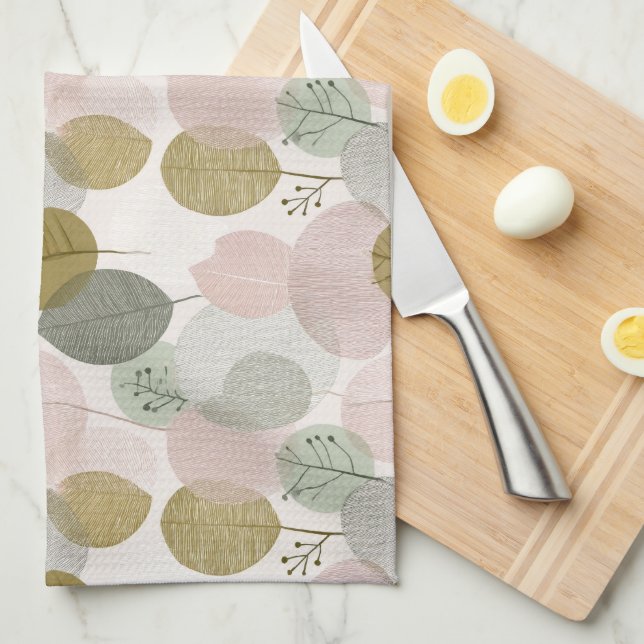 Modern Spring Botanical Kitchen Towels (Quarter Fold)