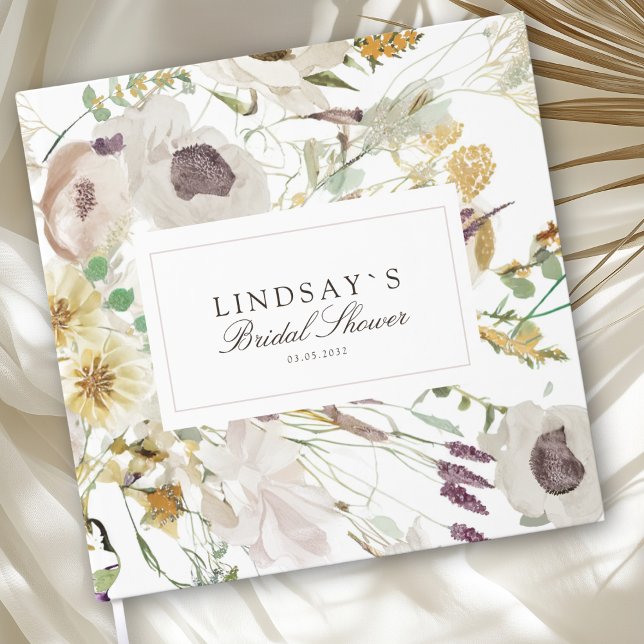 Modern Spring Bridal Shower Guest Book (Modern Spring Bridal Shower Guest Book)