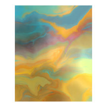 Modern Spring Colours Abstract Painting Art