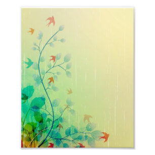 Modern Spring Floral Abstract Art Photo Print
