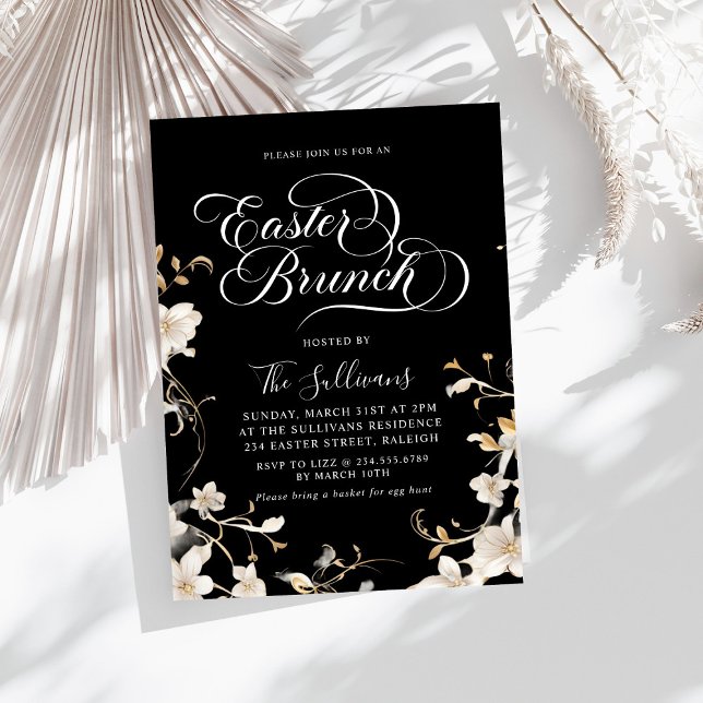 Modern Spring Floral Easter Brunch Invitation (Creator Uploaded)