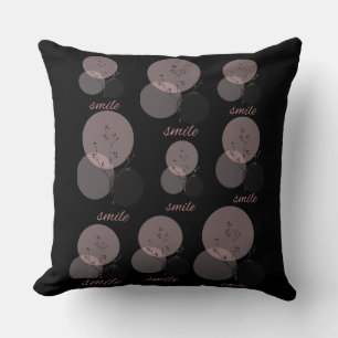  Modern Spring Floral Illustration smile text Cushion