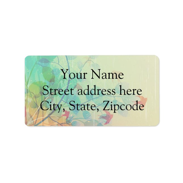 Modern Spring Floral Wedding Label (Front)