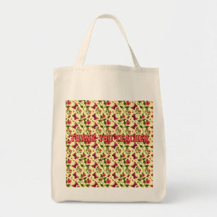 Modern Spring Garden Butterfly Floral Bone China Tote Bag