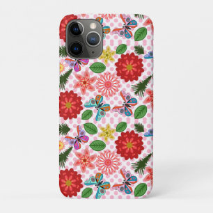 Modern Spring Garden Butterfly Floral  iPhone 11 Pro Case