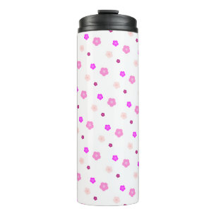 Modern Spring gradient purple flora pattern  Thermal Tumbler