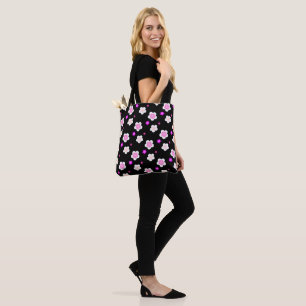 Modern Spring gradient purple flora pattern Tote Bag