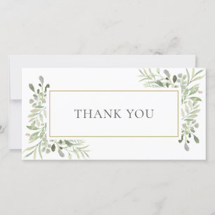 Modern Spring Leaves Business Thank You Card