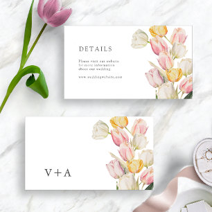 Modern Spring Wedding Detail Enclosure Card