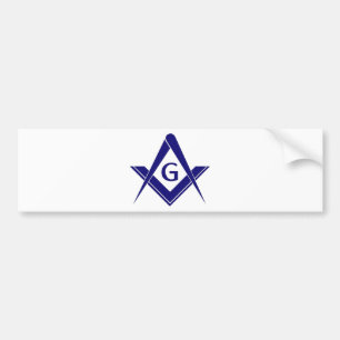 Modern Square & Compasses Bumper Sticker