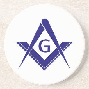 Modern Square & Compasses Coaster