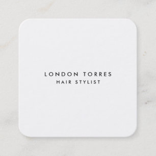 Modern Square Minimalist Trendy Black & White Square Business Card
