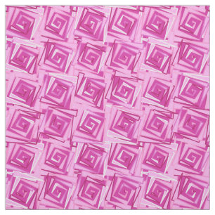Modern Square Spirals, Orchid and Violet Fabric