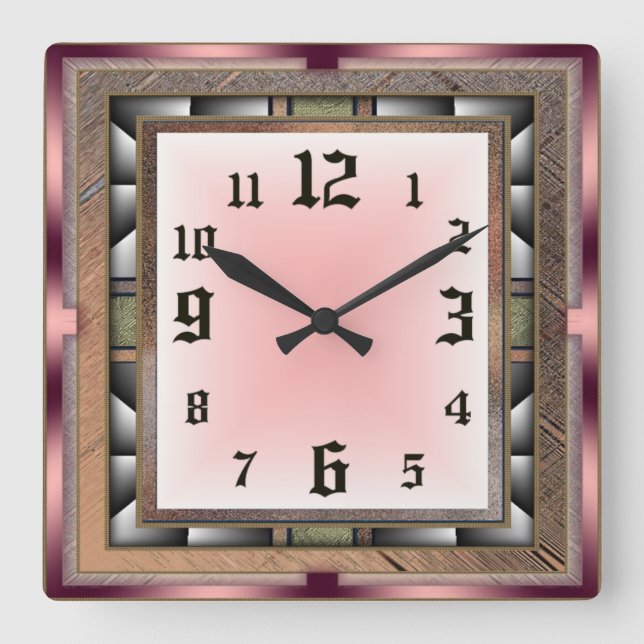 Modern Square Wall Clock (Front)