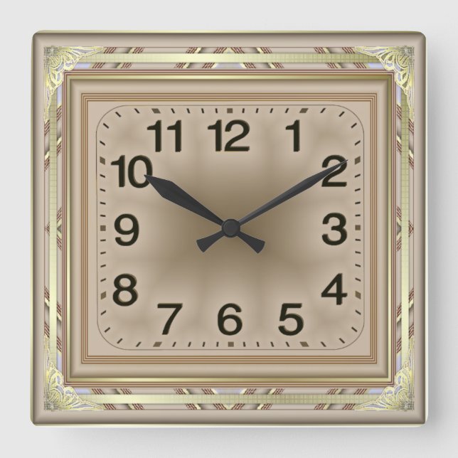 Modern Square Wall Clock (Front)