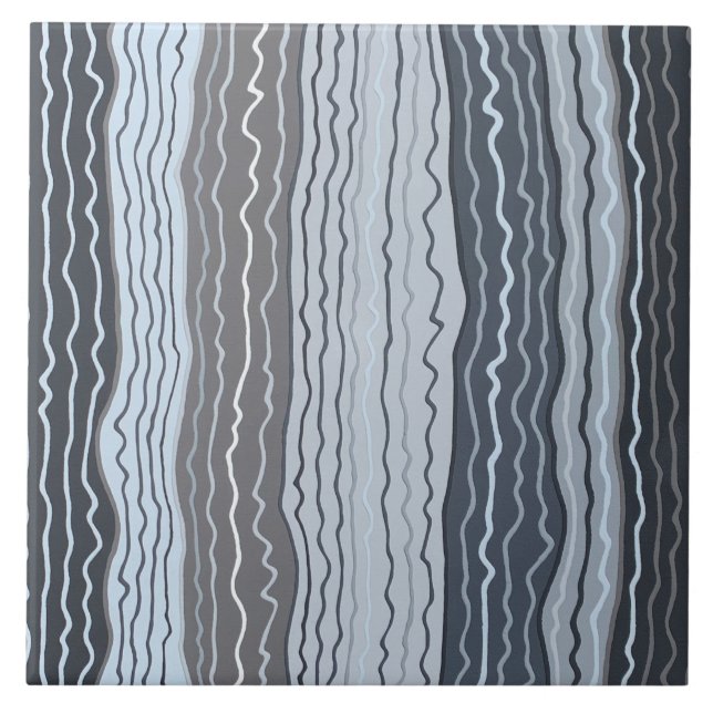 Modern Squiggles 4 6 x 6 Ceramic Tile (Front)