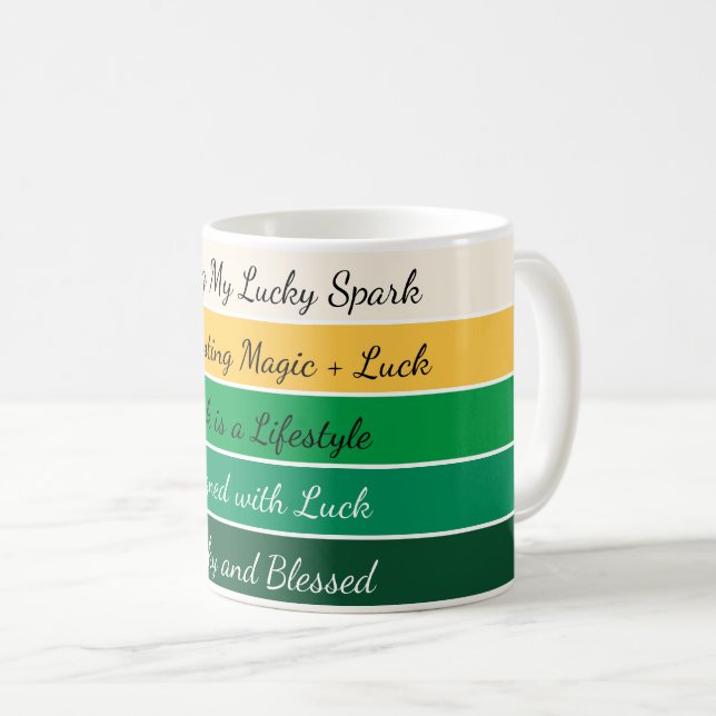 Modern St. Patrick’s Day Gradient Coffee Mug (Front Right)