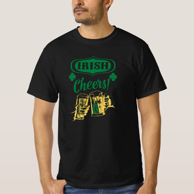 Modern St Patrick's Day Cheers  T-Shirt (Front)