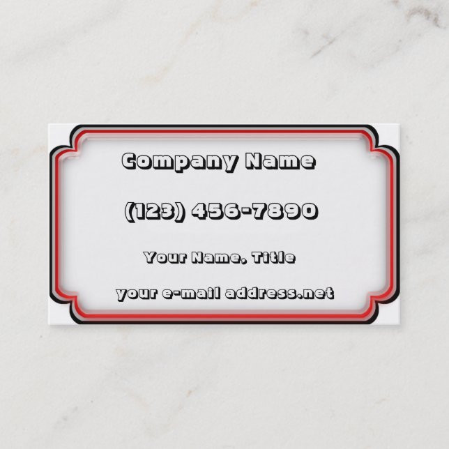 Modern Stacked Plastic Business Card (Front)