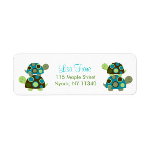 Modern Stacked Turtle Address Labels