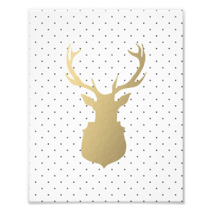 Modern Stag Holiday Art Print
