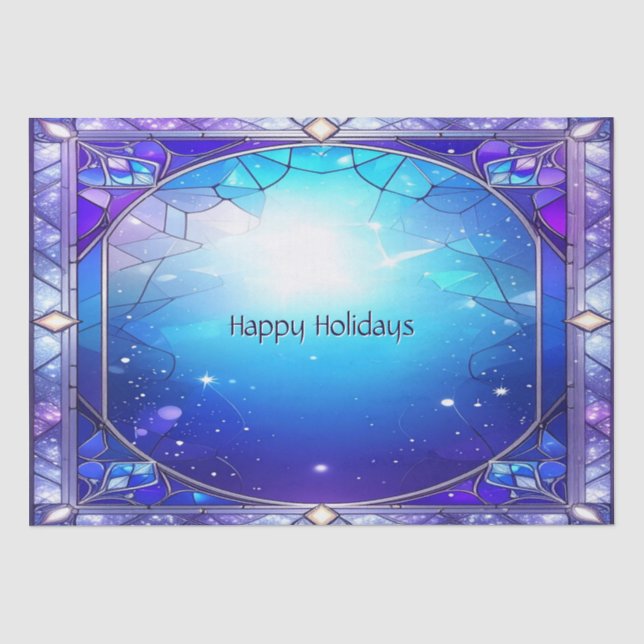 Modern Stained Glass Holiday Tissue Paper (Front)