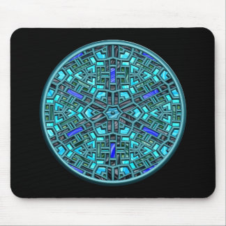 modern stained glass mouse mat