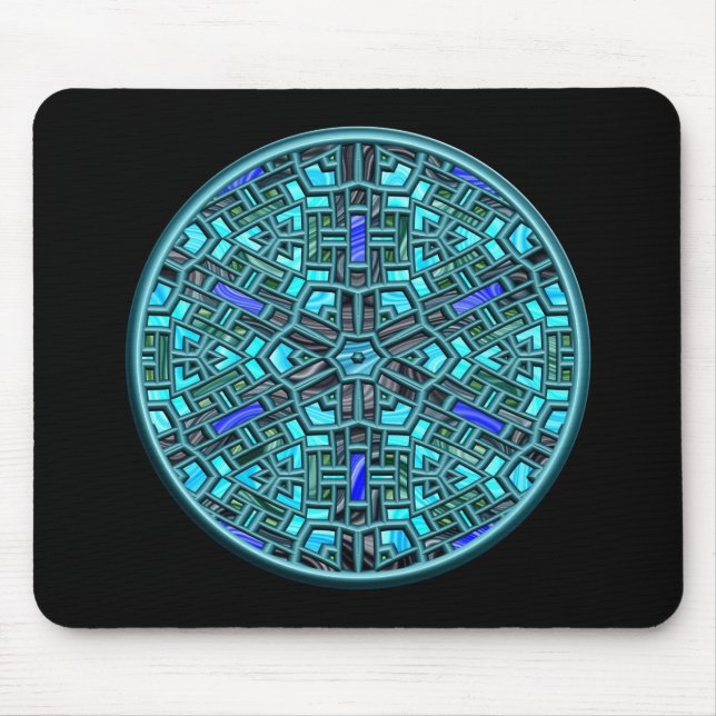 modern stained glass mouse mat (Front)