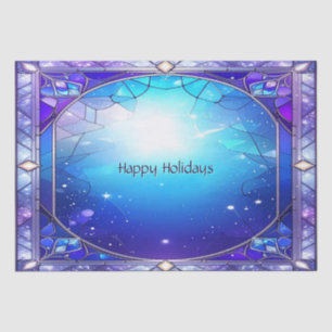 Modern Stained Glass Pattern Holiday Tissue Paper