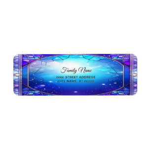 Modern Stained Glass Pattern Return Address