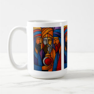 Modern Stained Glass Three Wise Men Coffee Mug