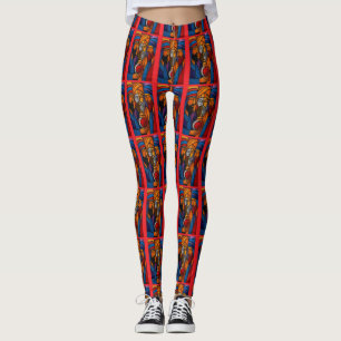 Modern Stained Glass Three Wise Men in English Leggings