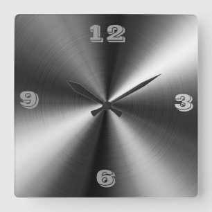 Modern Stainless Steel Designed Tic Toc Square Wall Clock