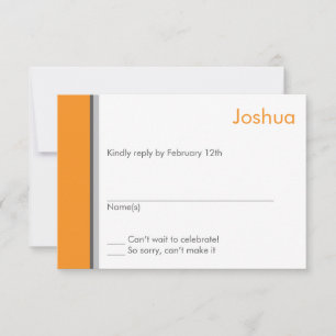 Modern Star Bar Mitzvah Response Card