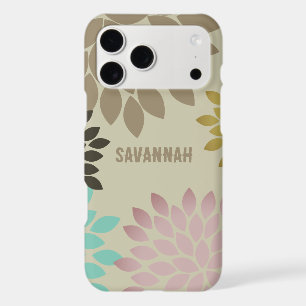 Modern Star Burst Flower Personalised iPhone Case