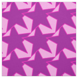 Modern Star Geometric - amethyst purple and pink Fabric