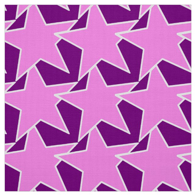 Modern Star Geometric - purple and violet Fabric (Swatch)