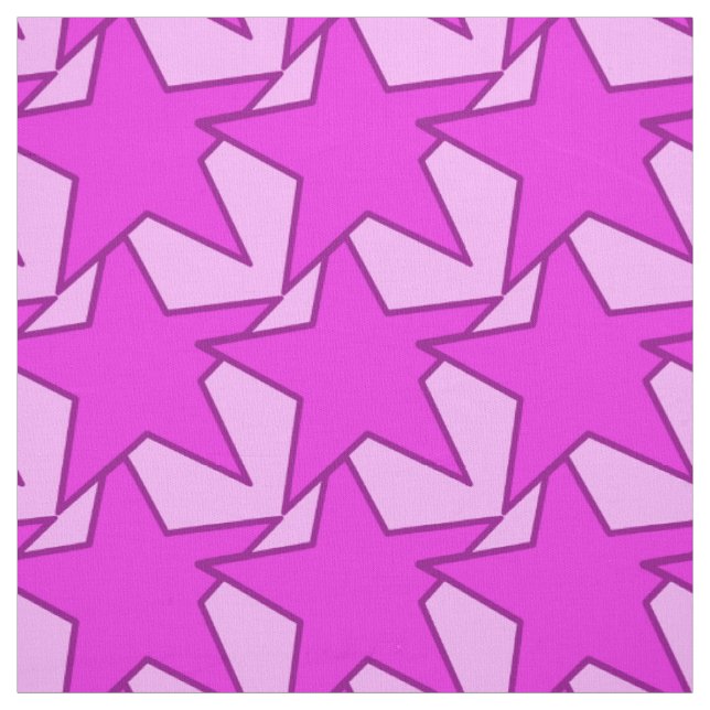 Modern Star Geometric - violet and pink Fabric (Swatch)