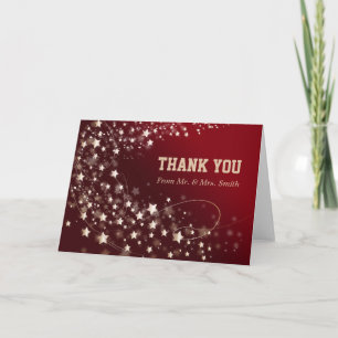 Modern Star Glitter Confetti Sparkles Thank You