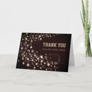 Modern Star Glitter Confetti Sparkles Thank You